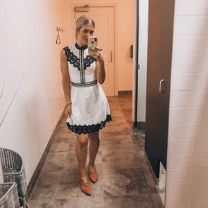 NWT Adelyn Rae Black and White Lace Mini Dress